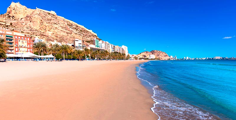 Playa del Postiguet, San Juan, Calas del Cabo de la Huerta, playa de la Almadraba, Playa de la Albufereta y Playa Saladares-Urbanova