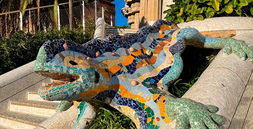 Estatua en forma de lagarto