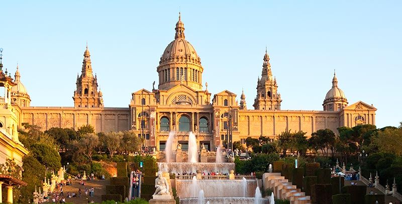 panorámica Palacio Nacional de Montjuic