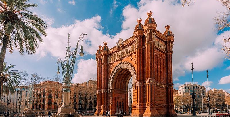 panorámica Arco del Triunfo o Arc del Triomf