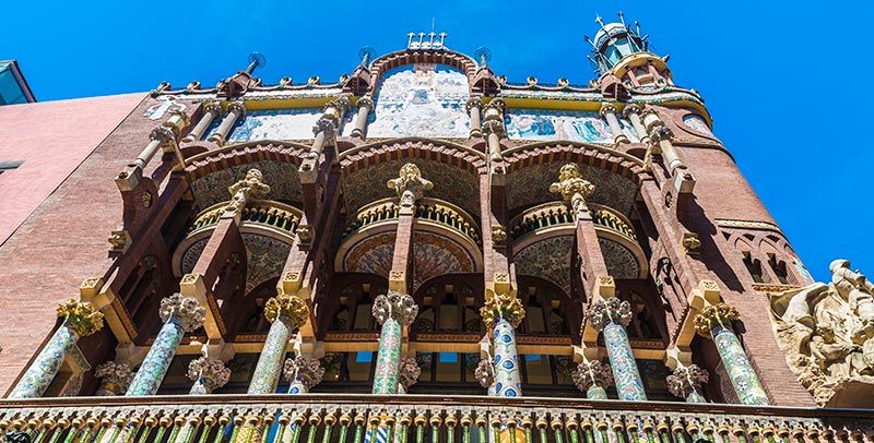 panorámica el palacio de la música catalana