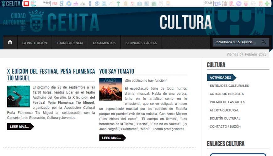 web ocio de ceuta