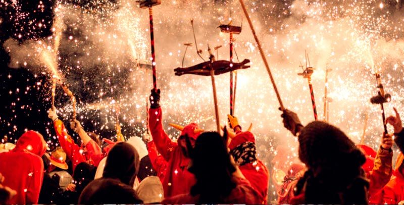 Panorámica de la fiesta de san sebastián de mallorca