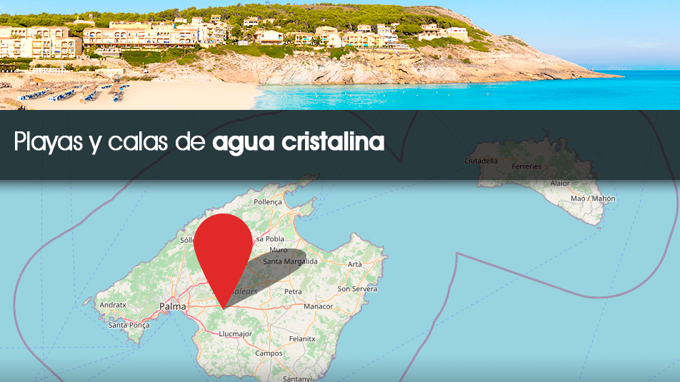 panorámica de Playas y calas de agua cristalina