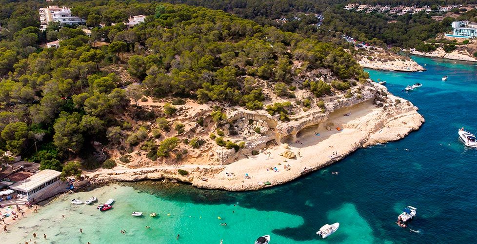 panorámica de playa de mallorca