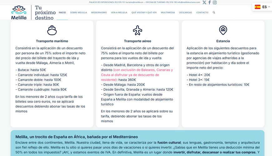 web transporte público melilla