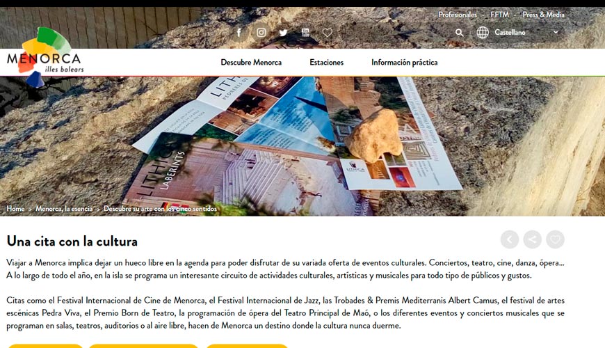 web ocio de menorca