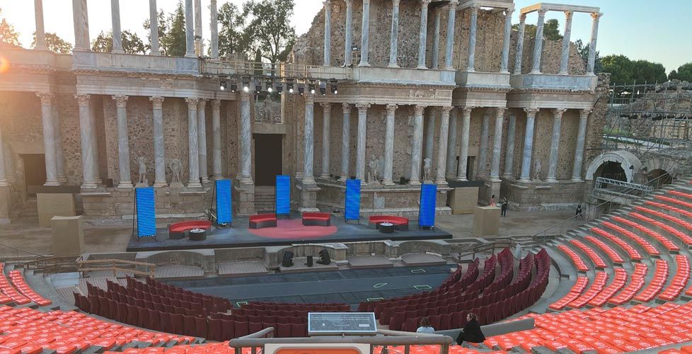 panorámica anfiteatro romano de merida