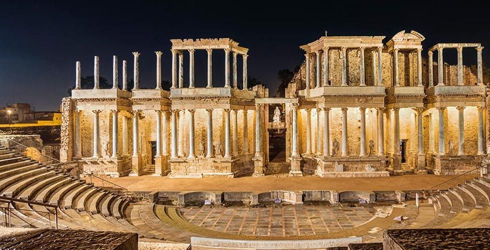 panorámica anfiteatro romano de merida