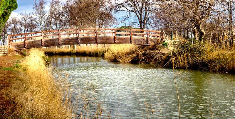 Panorámica del canal imperial de aragón