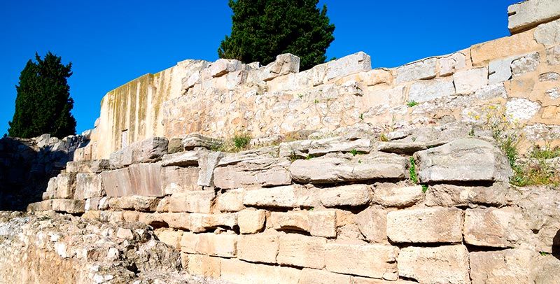 Panorámica de las murallas romanas de zaragoza